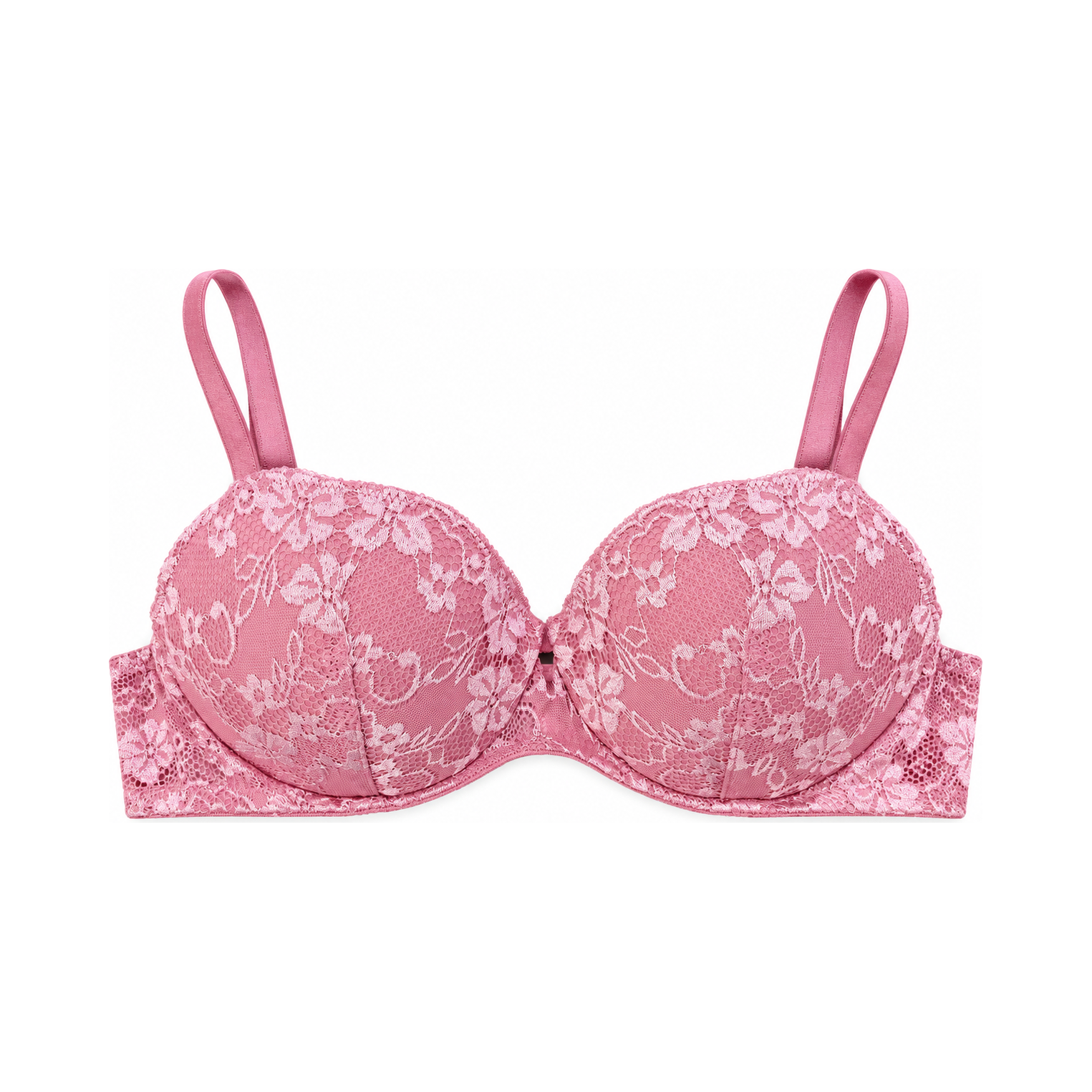 Pink Lace Padded balcony bra 32B