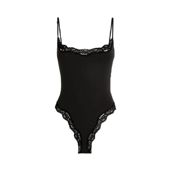 SKIMS Fits Everybody Lace Cami Bodysuit Black