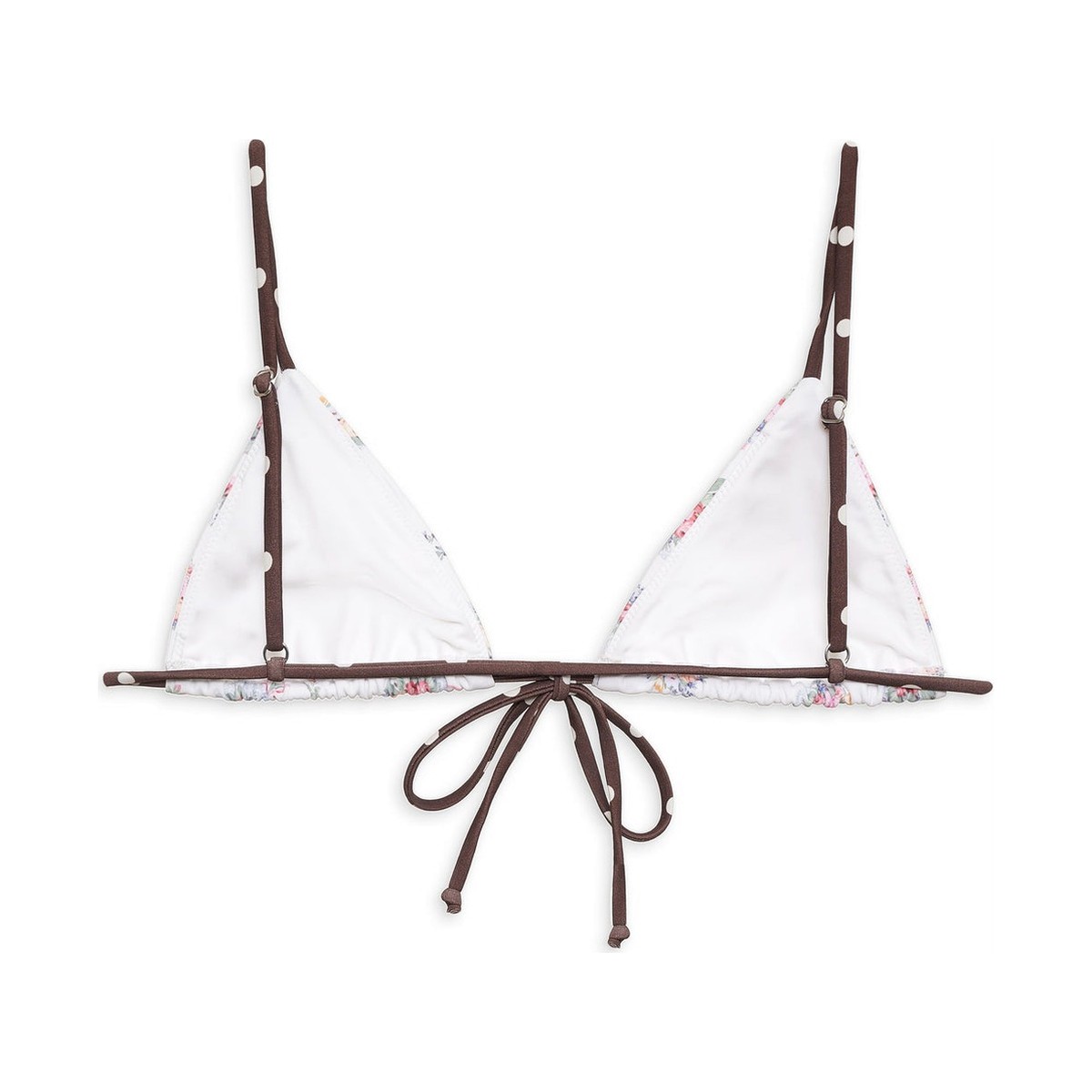 For Love & Lemons Lalani Bikini Top White M