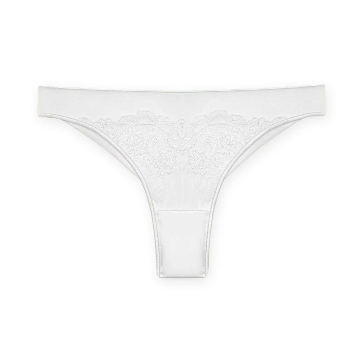 Yamamay Braziliana Briefs White /Брифы Белое кружево Шелк