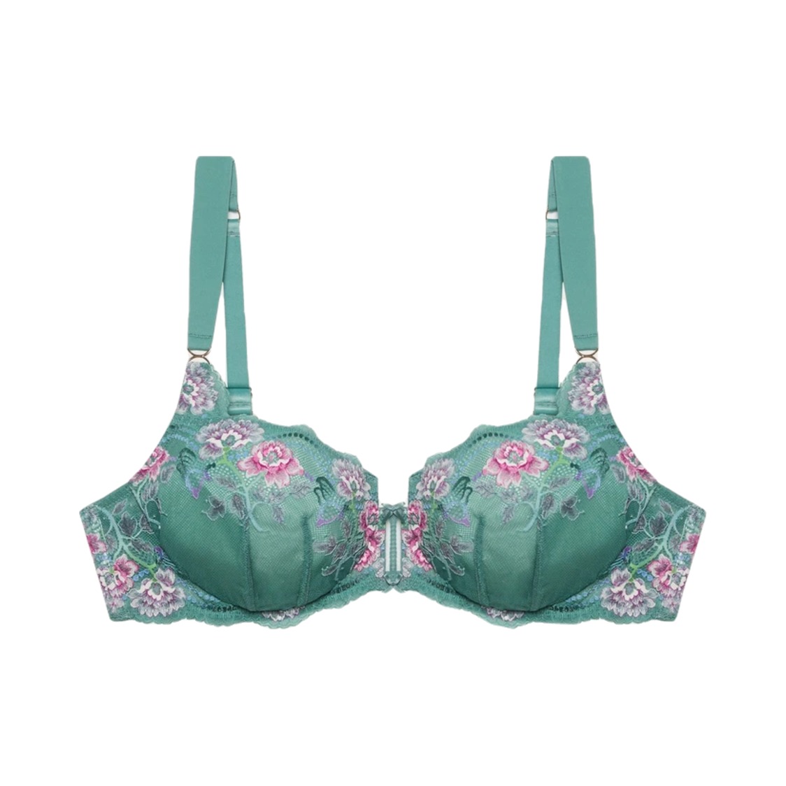 Yamamay Sage Green Bra / Бра ментол с цветочным орнаментом