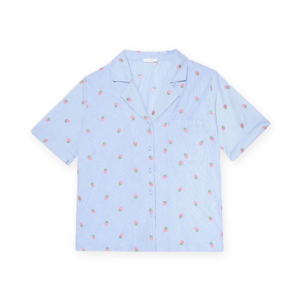 Yamamay T-Shirt Light Blue/strawberry Рубашка Голубая с клубникой