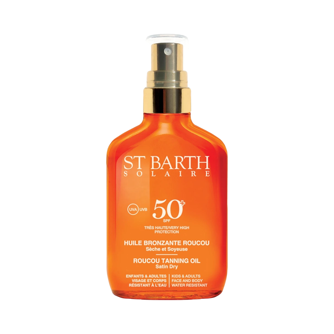 St Barth Roucou Tanning Oil Satin Dry Spray 50SPF