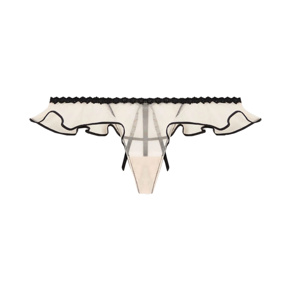 Yamamay Thin Thread Thong with Tulle Ruffles Privè - Flirt Powder Pink 3