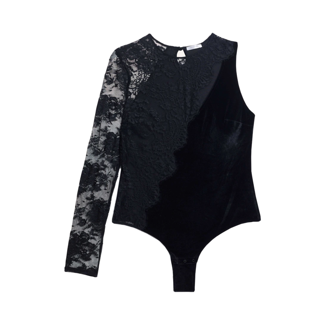 Yamamay One-shoulder velvet bodysuit The Body Collection Black M