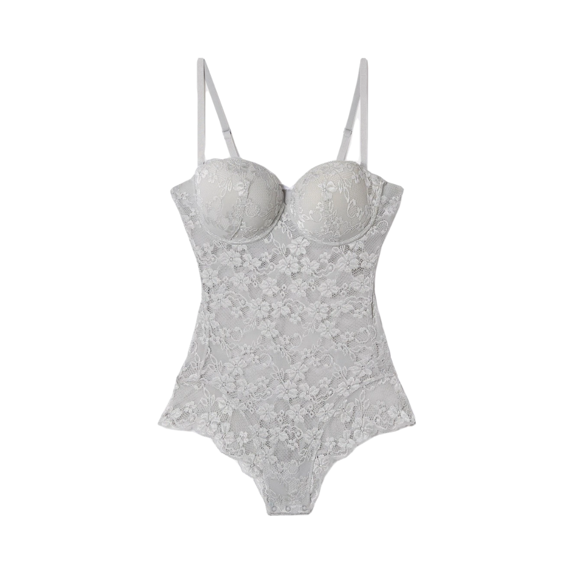 Padded body серый кружевной 3B