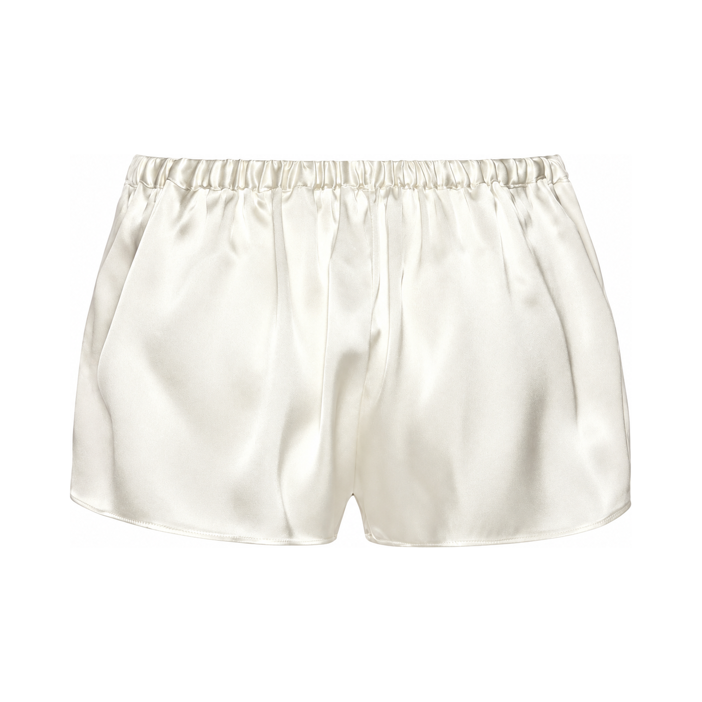 100% silk / white shorts / S