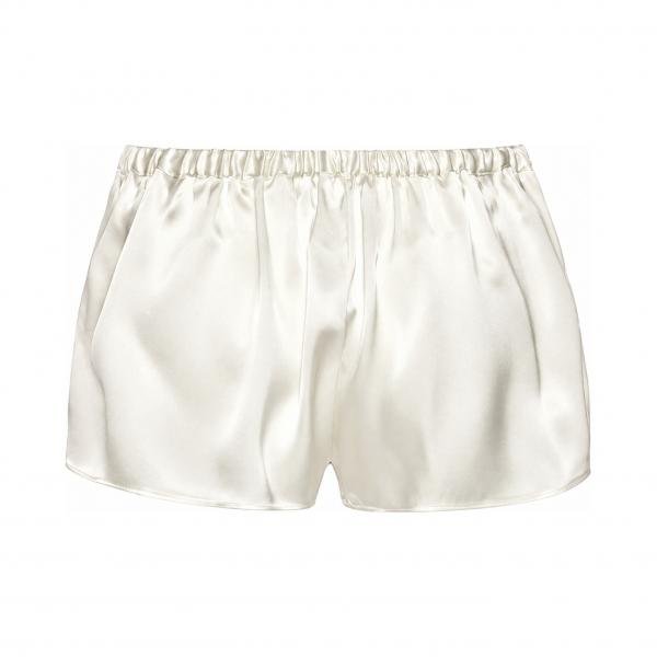 100% silk / white shorts / S