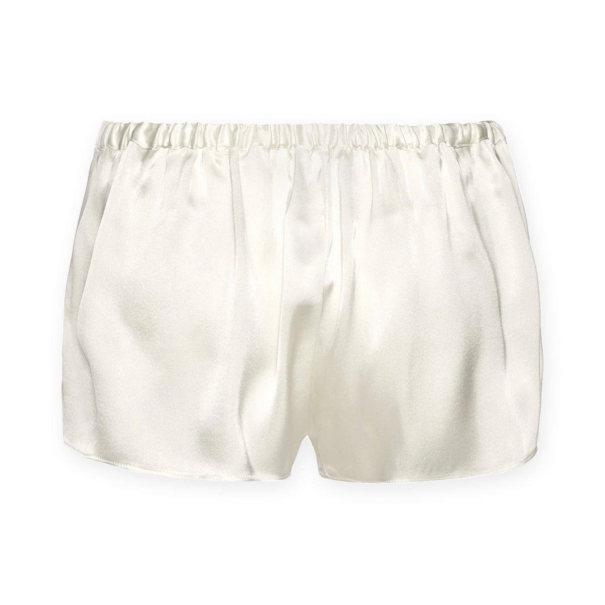 100% silk / white shorts / L